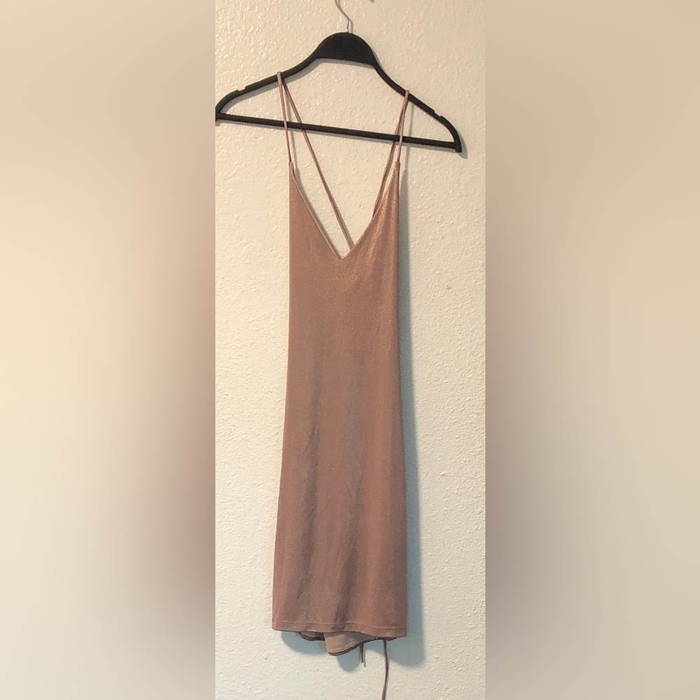 Sabora Mauve Slip Dress with Strappy Back